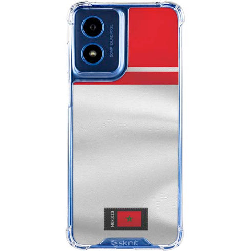 Morocco Soccer Flag Moto G Play 4G (2024) Clear Case